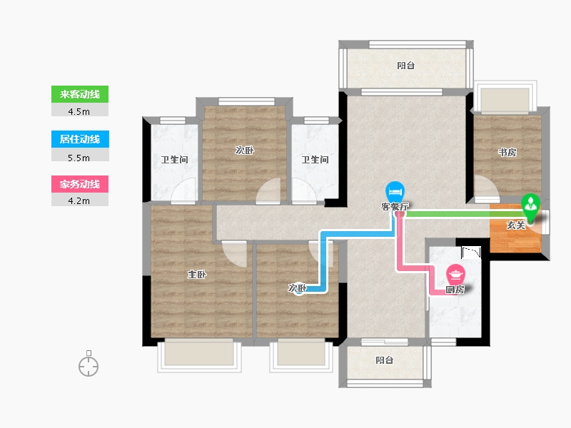 广西壮族自治区-柳州市-联发君悦朝阳-87.37-户型库-动静线