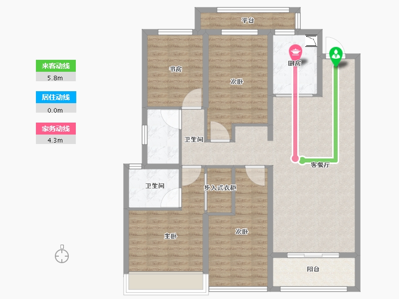 浙江省-温州市-九山金茂府-107.99-户型库-动静线