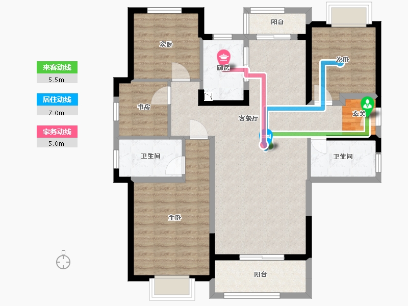 湖北省-武汉市-汉悦府坤�Z-101.68-户型库-动静线