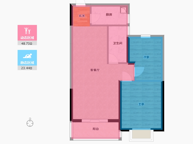 河南省-南阳市-南阳嘉和家园-64.50-户型库-动静分区