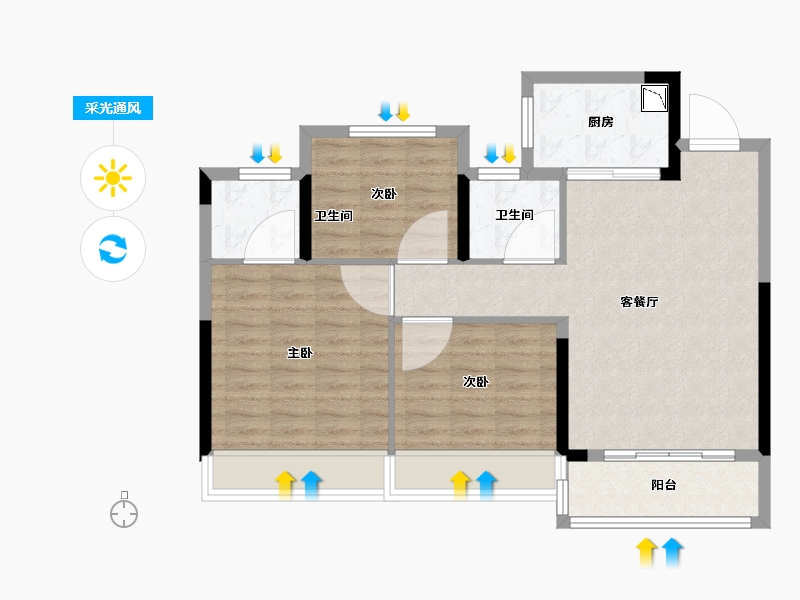 浙江省-温州市-华鸿大家御湖上品-79.21-户型库-采光通风