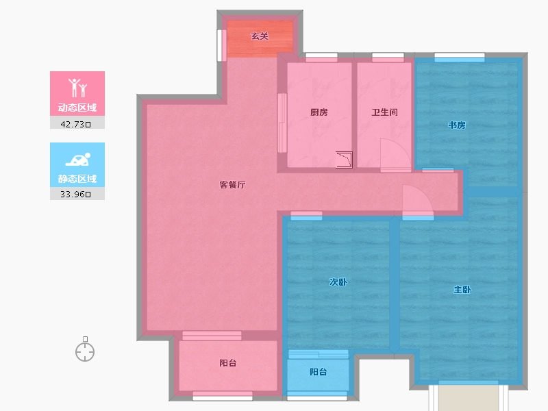 河北省-廊坊市-融创・时代壹号-67.33-户型库-动静分区