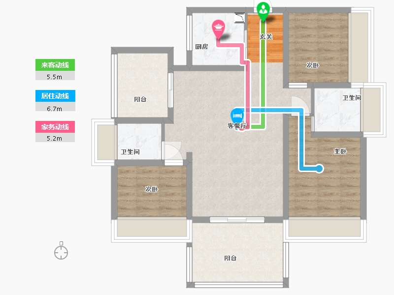 四川省-绵阳市-三汇・四季公园-86.90-户型库-动静线