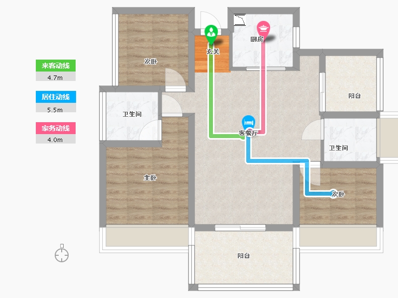 四川省-绵阳市-三汇・四季公园-78.84-户型库-动静线