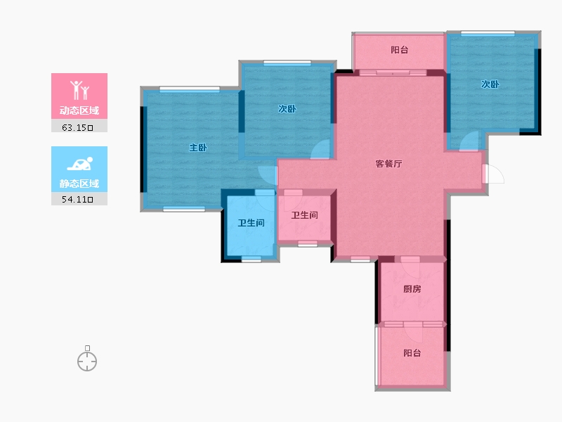 贵州省-遵义市-渝欧教育城-105.00-户型库-动静分区