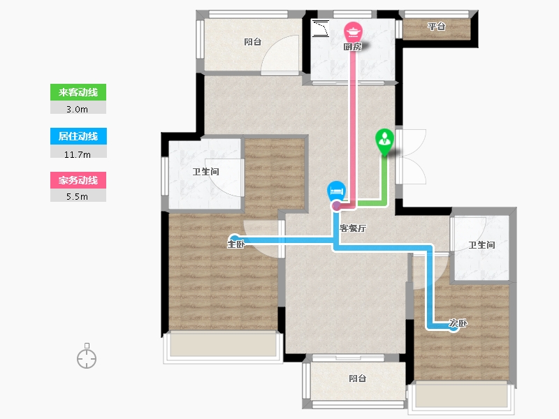 浙江省-温州市-时代瓯海壹品-92.09-户型库-动静线