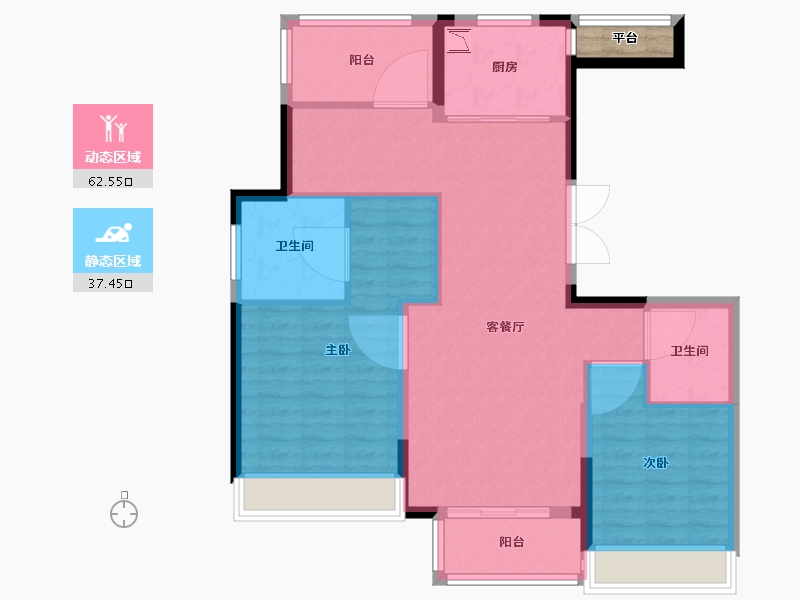 浙江省-温州市-时代瓯海壹品-92.09-户型库-动静分区