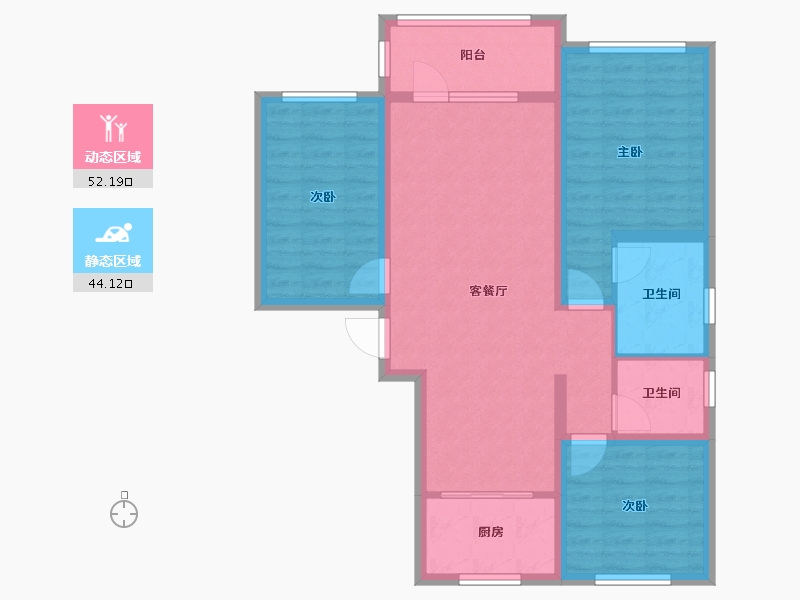 河北省-承德市-尚城国际-85.53-户型库-动静分区