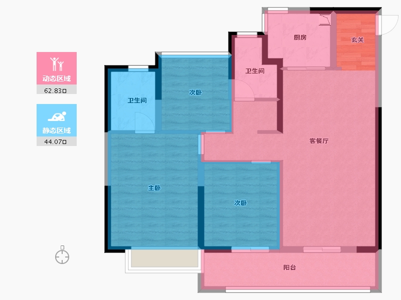 江苏省-常州市-绿地名墩道-95.20-户型库-动静分区