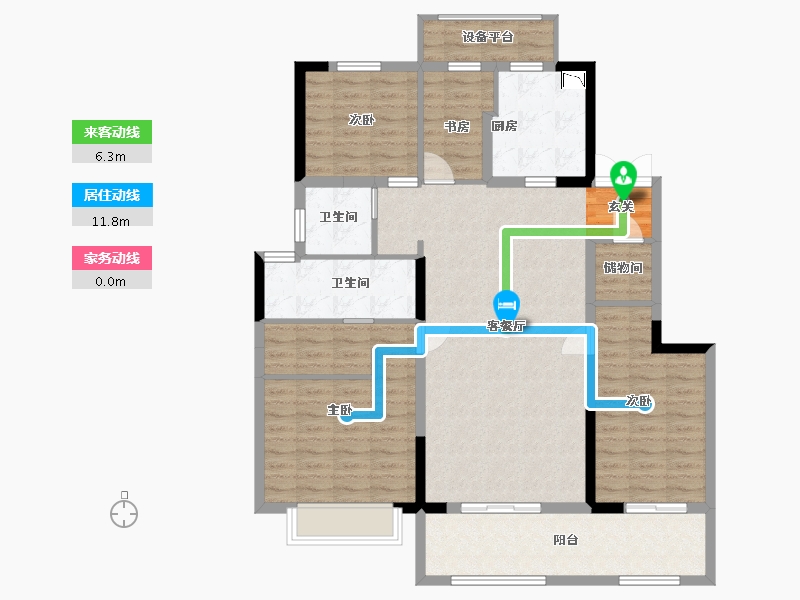 江苏省-常州市-新城・璞樾春秋-118.11-户型库-动静线