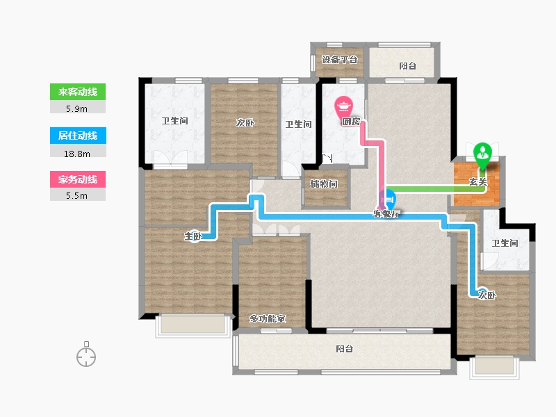 江苏省-常州市-新城・璞樾春秋-187.56-户型库-动静线