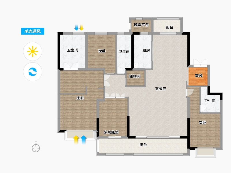 江苏省-常州市-新城・璞樾春秋-187.56-户型库-采光通风