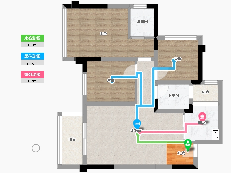 四川省-巴中市-平昌一品・凤凰城-65.66-户型库-动静线