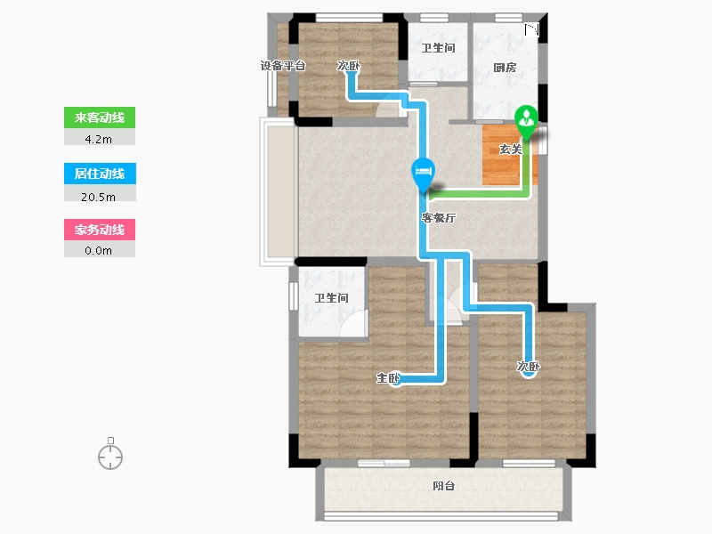 安徽省-蚌埠市-融创山水宸院-95.27-户型库-动静线