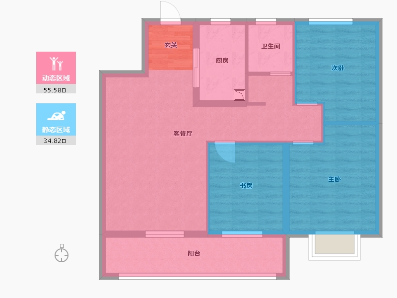 安徽省-蚌埠市-中梁淮风十里-80.80-户型库-动静分区