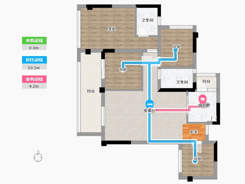 四川省-巴中市-平昌一品・凤凰城-90.30-户型库-动静线