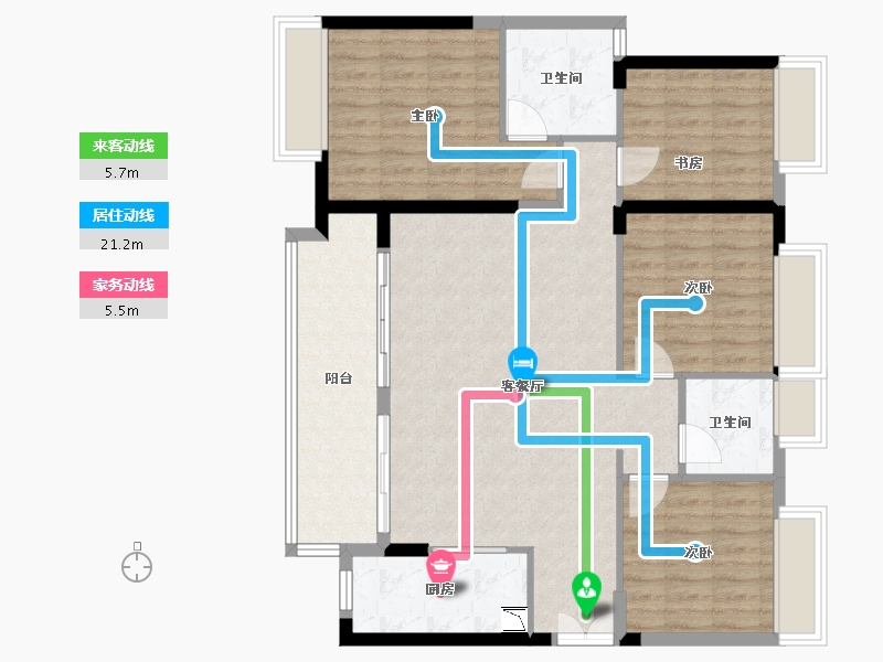 广东省-阳江市-保利中央公园-103.81-户型库-动静线