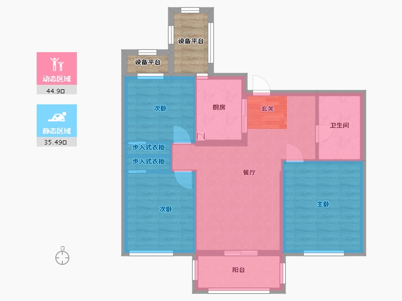 山东省-烟台市-花半里-77.04-户型库-动静分区