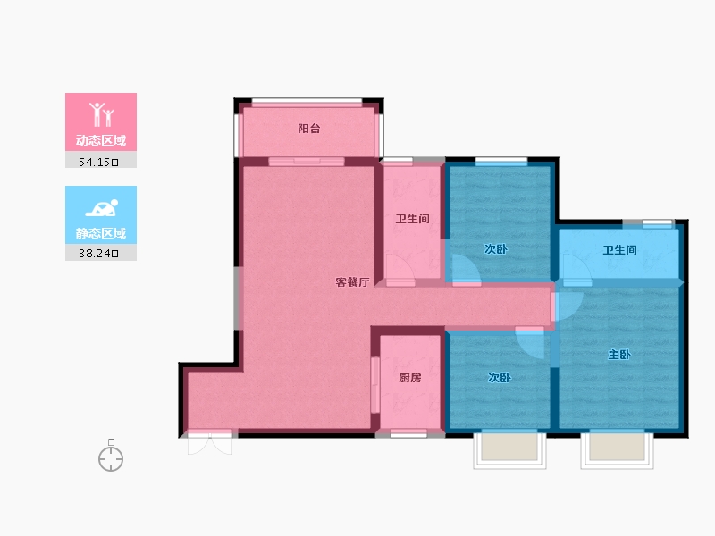 陕西省-西安市-智慧新城-81.16-户型库-动静分区