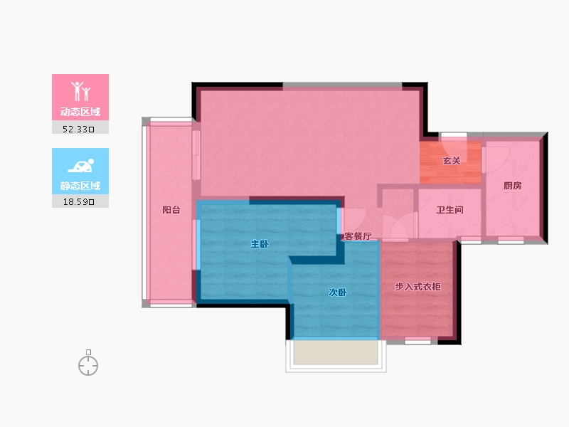 广西壮族自治区-南宁市-盛世金悦-62.93-户型库-动静分区