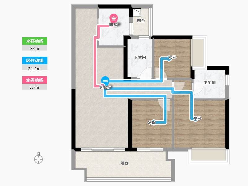 广东省-江门市-敏捷悦府-84.57-户型库-动静线