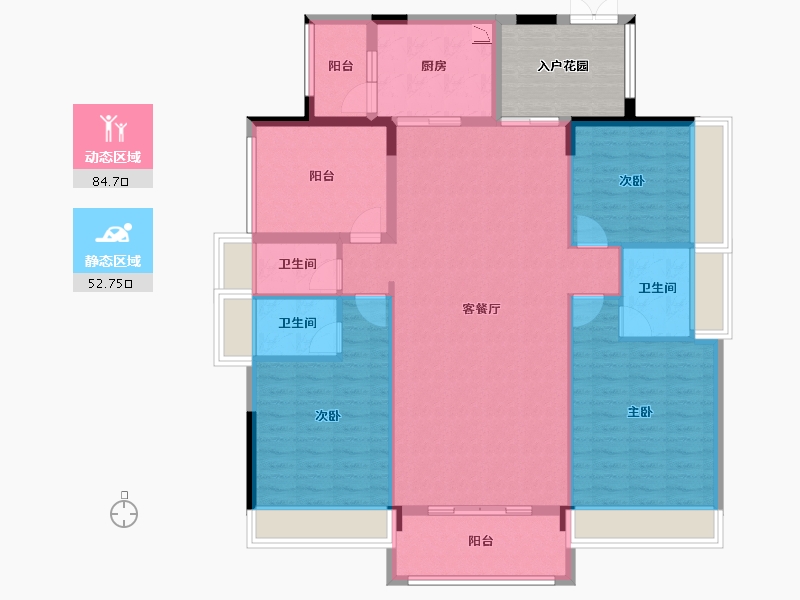 广西壮族自治区-梧州市-富城爱·琴海-133.01-户型库-动静分区