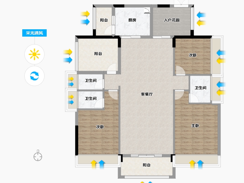 广西壮族自治区-梧州市-富城爱·琴海-133.01-户型库-采光通风