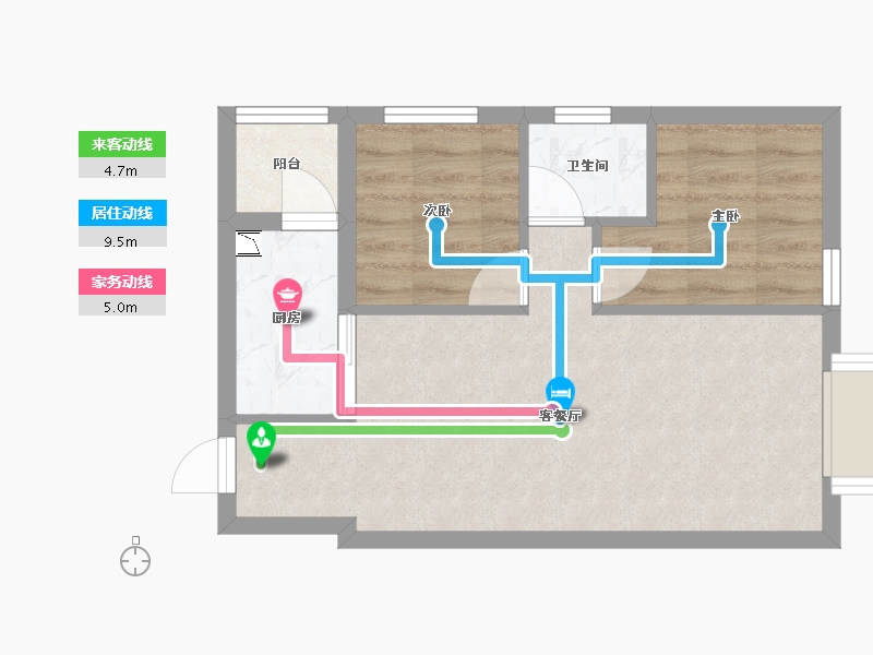 湖南省-怀化市-嘉鸿天街（榆园）-45.37-户型库-动静线