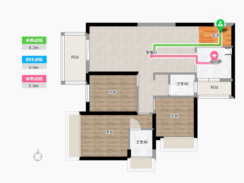 广西壮族自治区-南宁市-天健城天境-82.68-户型库-动静线