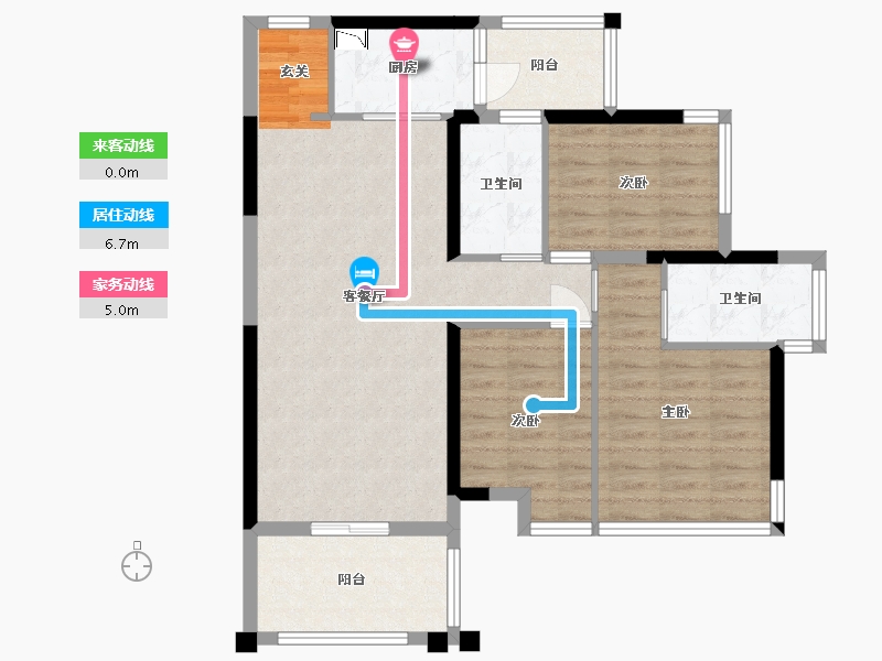 广西壮族自治区-南宁市-天健城天境-87.39-户型库-动静线