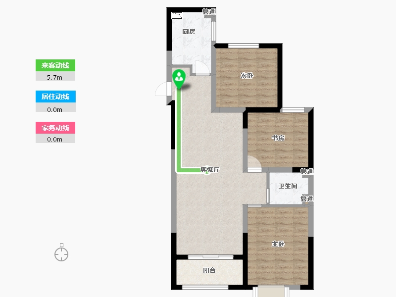 山东省-菏泽市-菏泽当代城MOMΛ-80.00-户型库-动静线