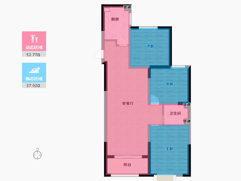 山东省-菏泽市-菏泽当代城MOMΛ-80.00-户型库-动静分区