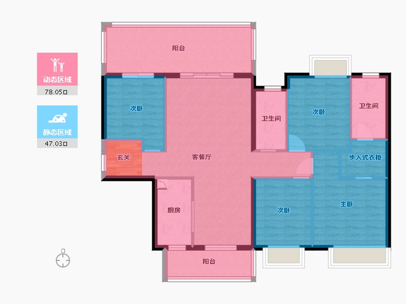 广西壮族自治区-南宁市-华夏院子.璞院-112.81-户型库-动静分区