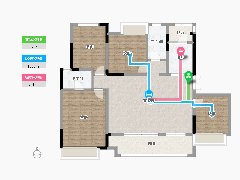 四川省-成都市-领地天府�m台-115.09-户型库-动静线