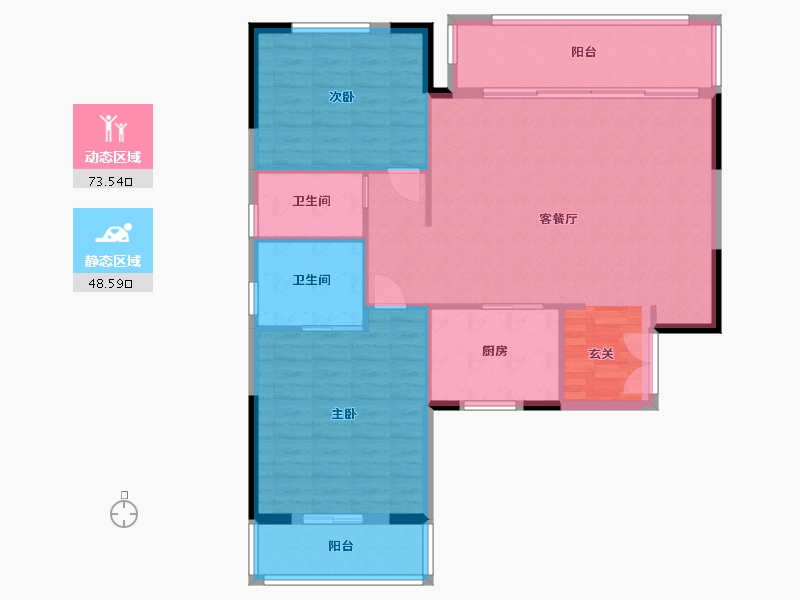 广西壮族自治区-南宁市-嘉和城芳华里-112.53-户型库-动静分区