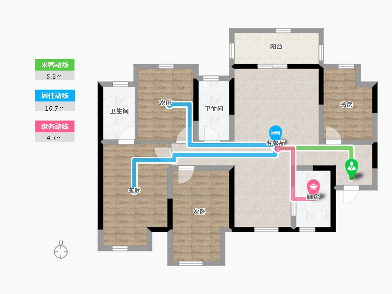 广西壮族自治区-南宁市-阳光城翡丽湾-106.59-户型库-动静线