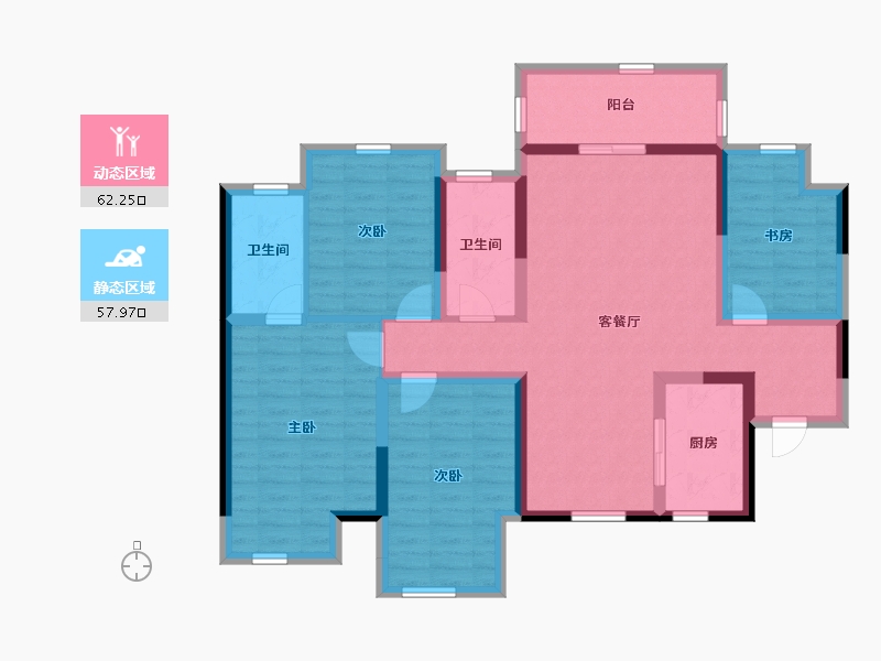 广西壮族自治区-南宁市-阳光城翡丽湾-106.59-户型库-动静分区