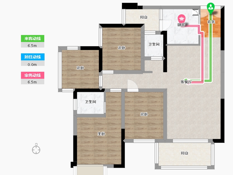 广西壮族自治区-南宁市-路桥壮美山湖-96.26-户型库-动静线