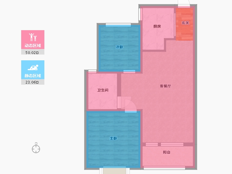 山东省-青岛市-海尔产城创衡山学府-64.80-户型库-动静分区