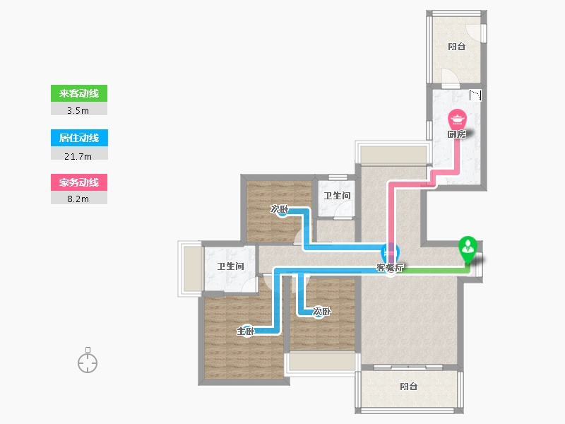 广东省-珠海市-京华假日湾C区-93.71-户型库-动静线