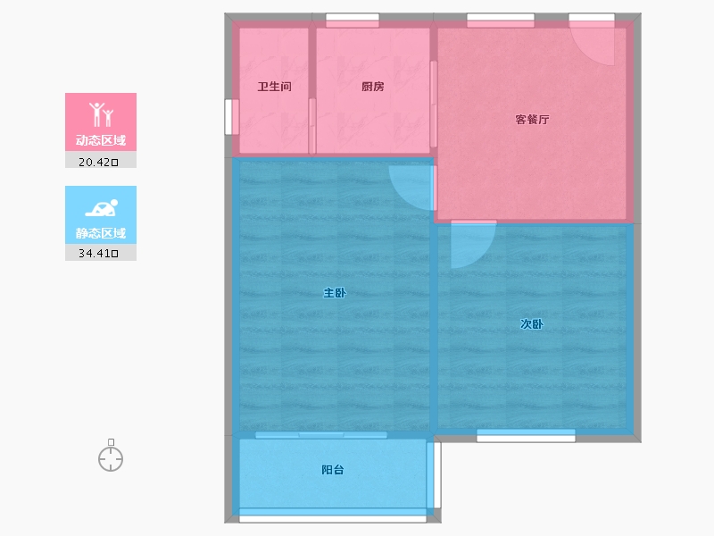 浙江省-杭州市-混堂桥-49.85-户型库-动静分区