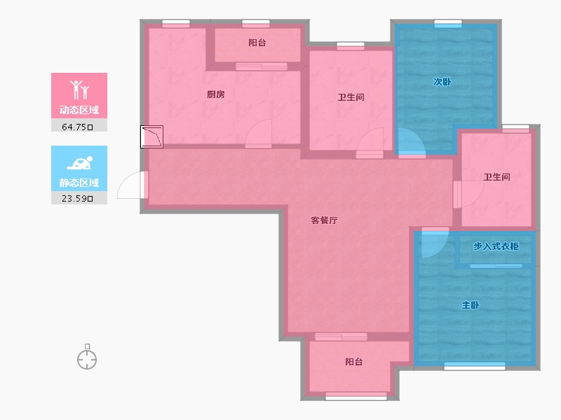 上海-上海市-高宝苑-77.62-户型库-动静分区