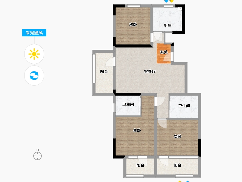 山东省-青岛市-广润熙悦-100.00-户型库-采光通风