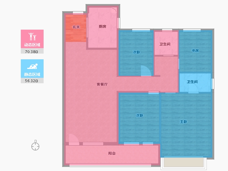 山东省-青岛市-灵山湾壹号-114.40-户型库-动静分区