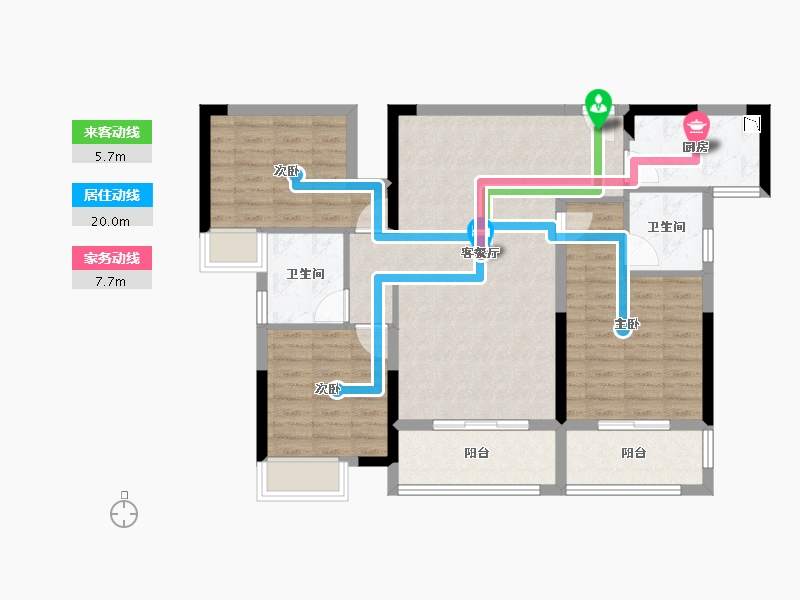 湖北省-恩施土家族苗族自治州-建始・众信・悦融湾-93.39-户型库-动静线