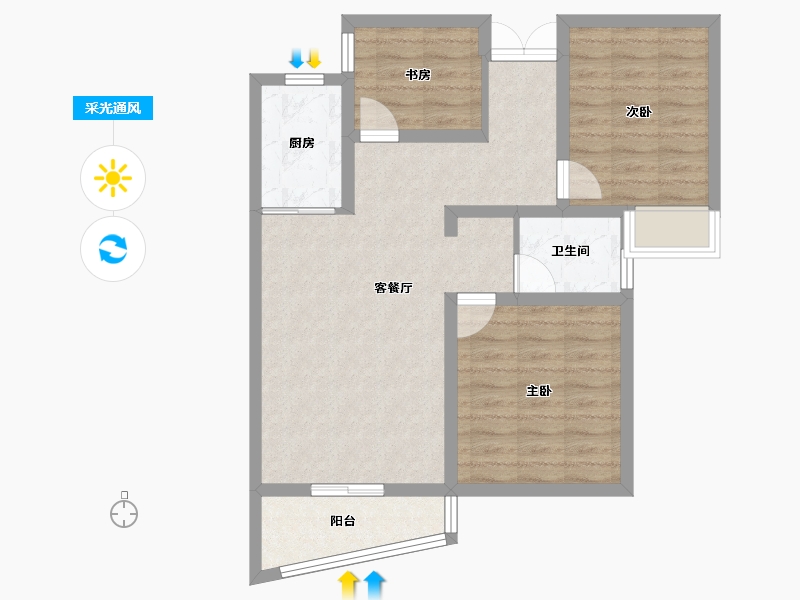 山西省-运城市-大运花园-72.51-户型库-采光通风