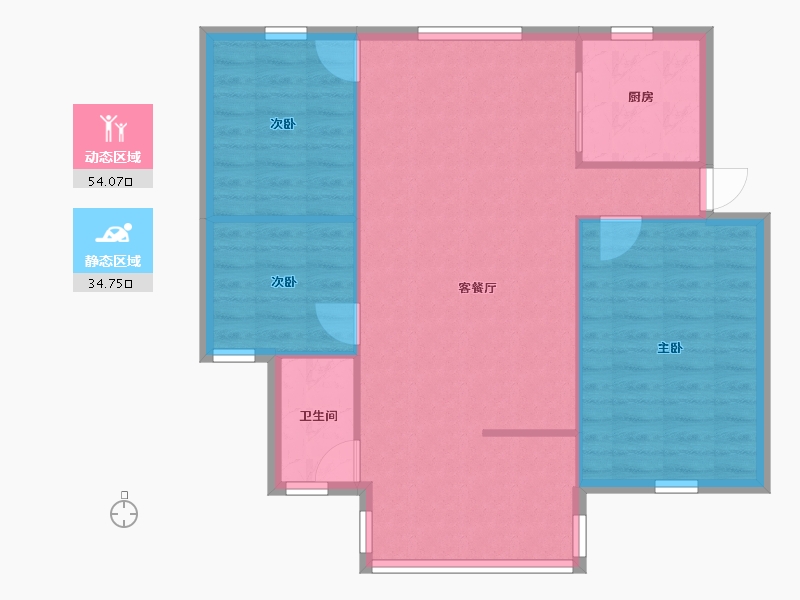 云南省-玉溪市-烟厂生活区D区-81.61-户型库-动静分区