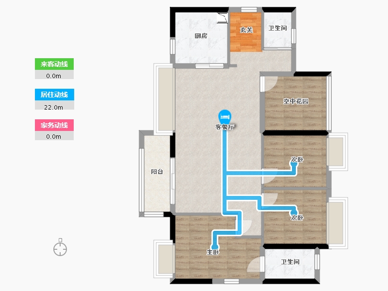 广东省-佛山市-万科金域世家-97.60-户型库-动静线