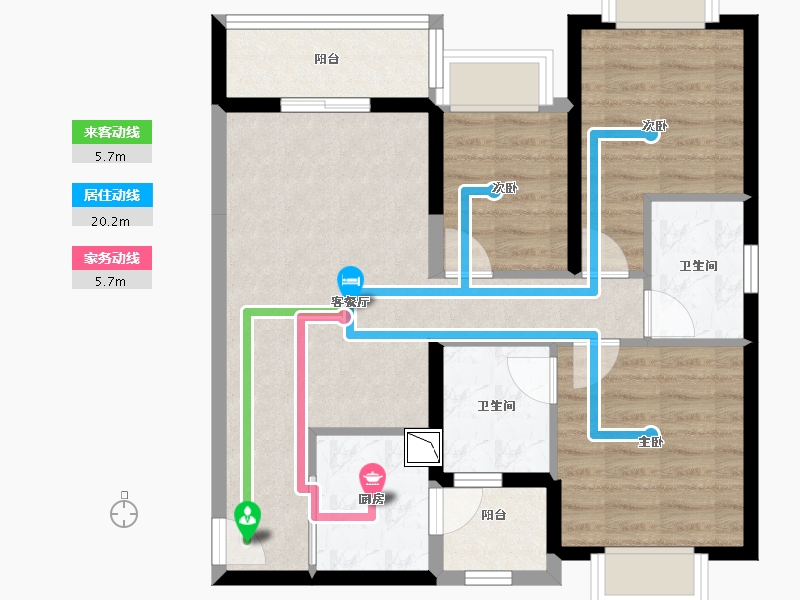 广西壮族自治区-防城港市-恒大悦澜湾-74.98-户型库-动静线