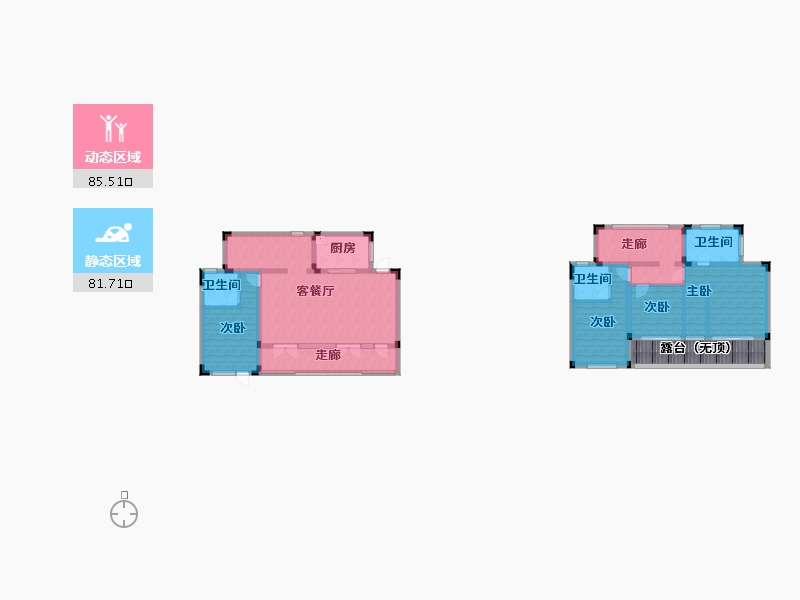 湖南省-长沙市-桃李春风-163.65-户型库-动静分区